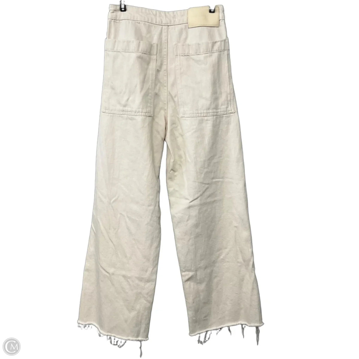 Pants Wide Leg By Zara In Cream Denim, Size: 2