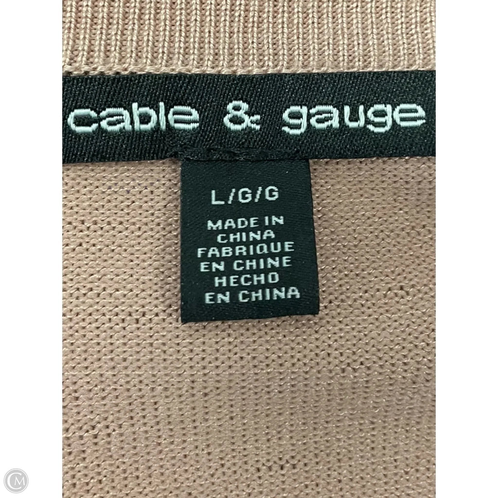 Cardigan By Cable And Gauge In Pink, Size: L