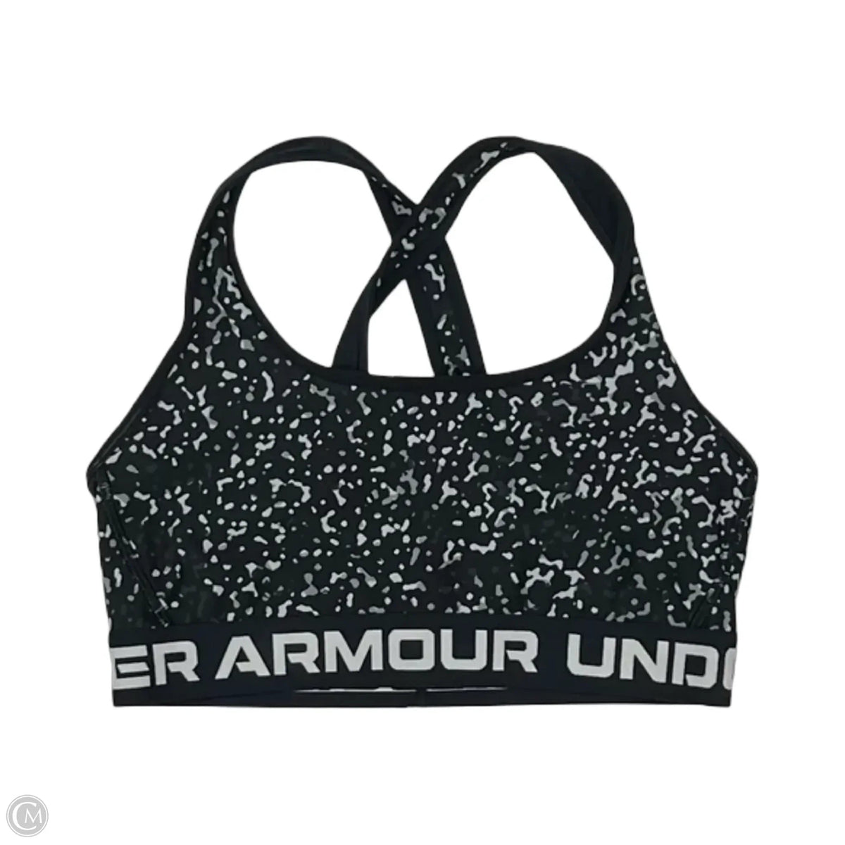 Athletic Bra By Under Armour In Grey & White, Size: M