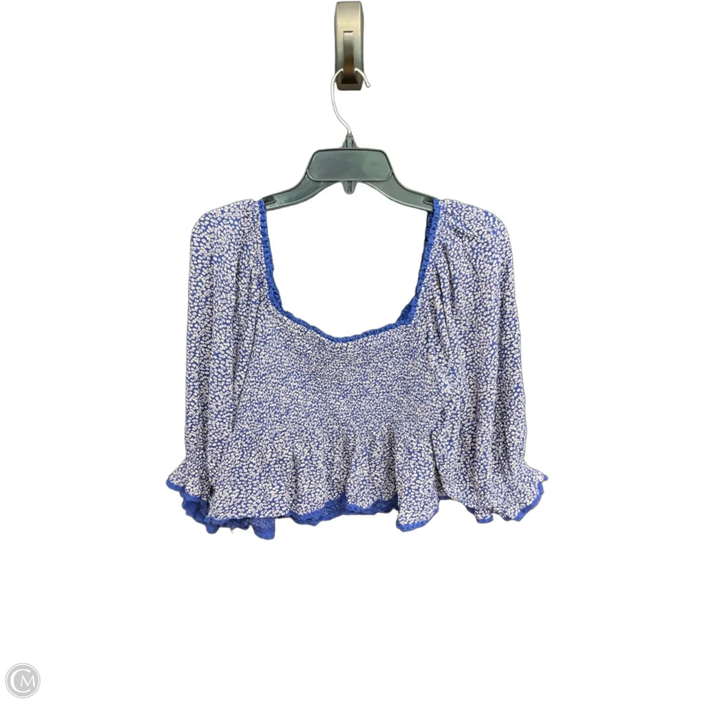 Top Long Sleeve By Free People In Blue, Size: L