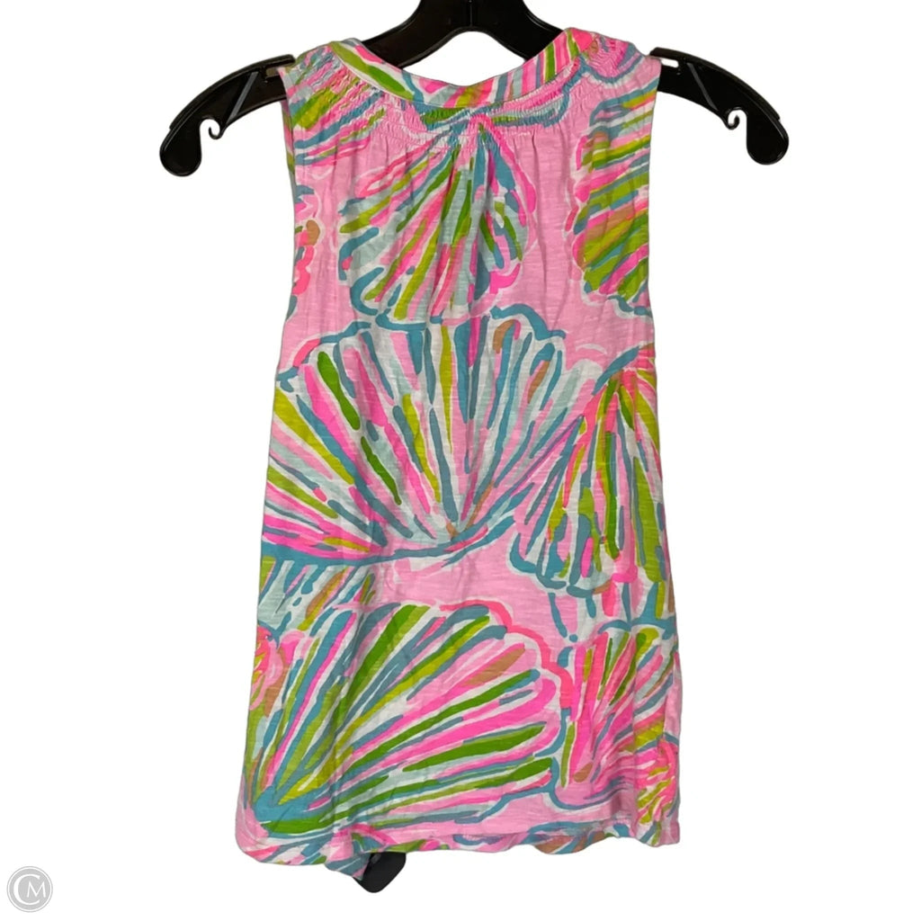 Top Sleeveless Designer By Lilly Pulitzer In Blue & Pink, Size: Xs