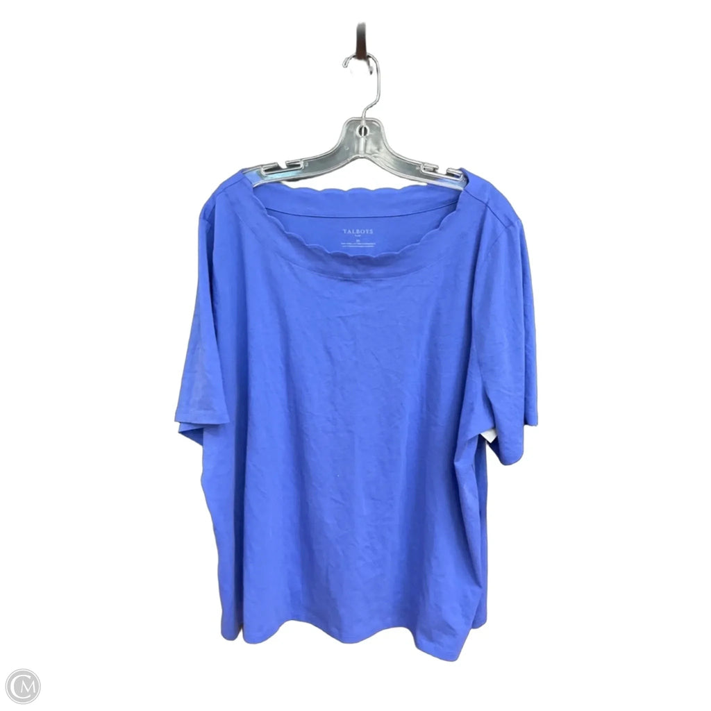 Top Short Sleeve Basic By Talbots In Blue, Size: 3x
