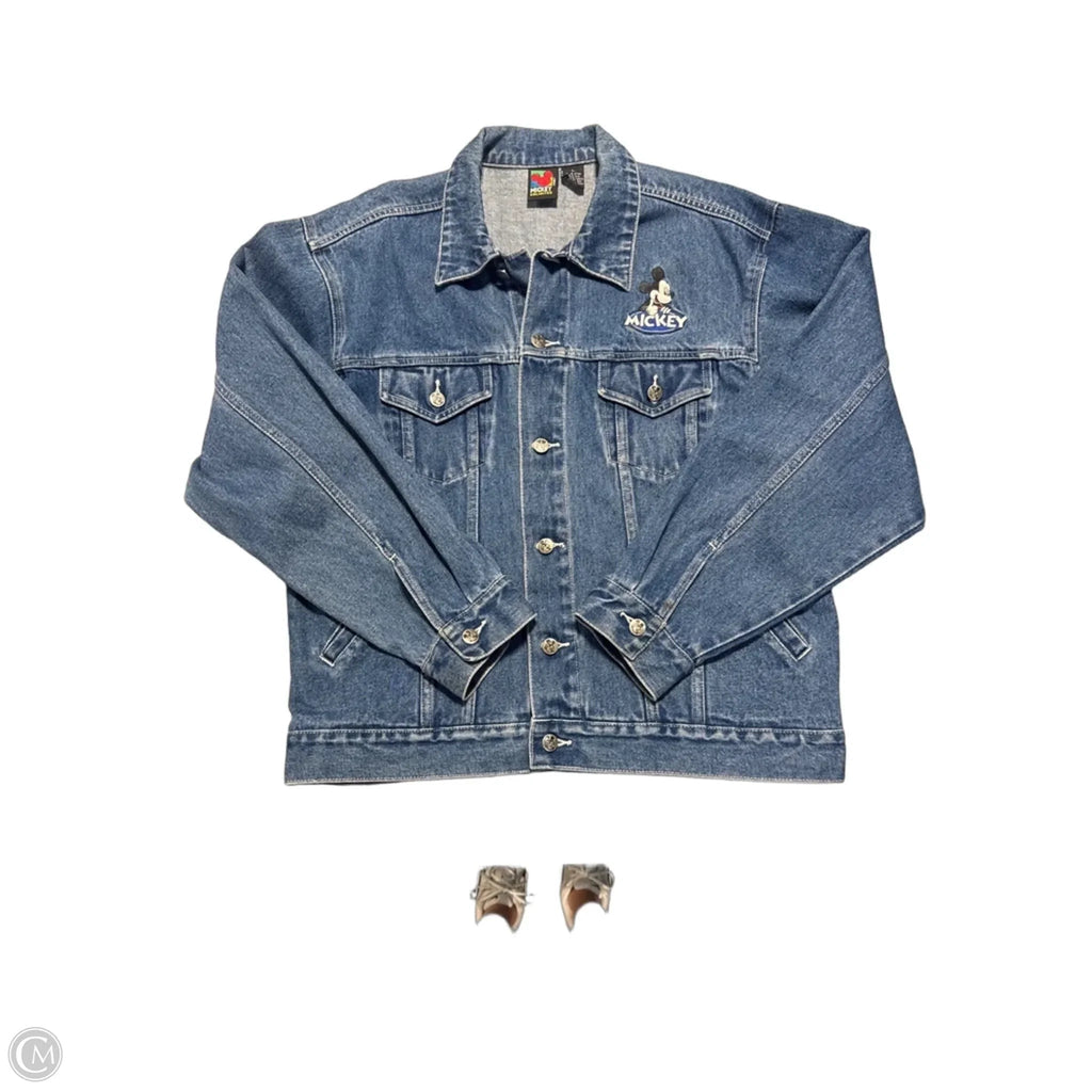 Jacket Denim By Disney In Blue Denim, Size: L