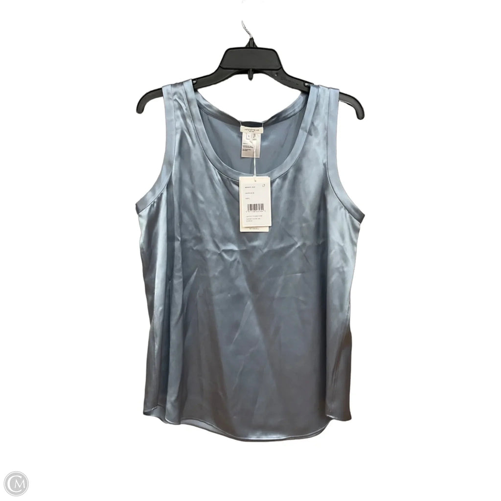 Top Sleeveless Designer By Lafayette 148 In Blue, Size: L