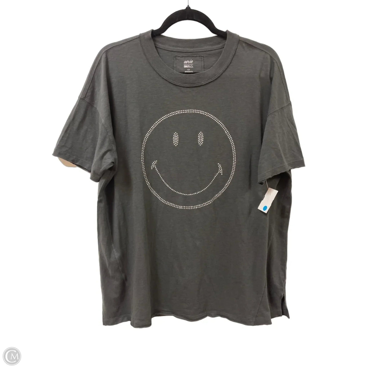 Top Short Sleeve By Aerie In Grey, Size: S