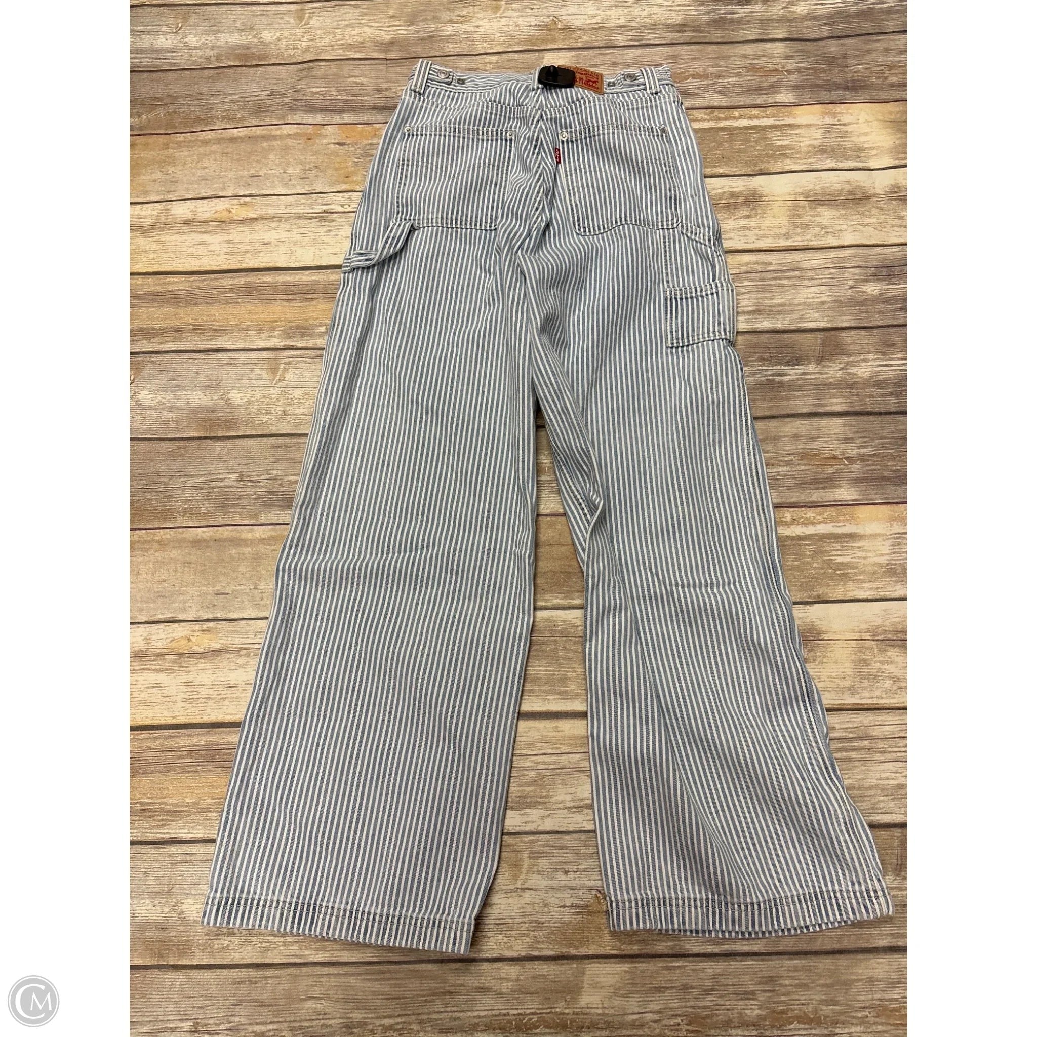 Jeans Straight By Levis In Striped Pattern, Size: 4