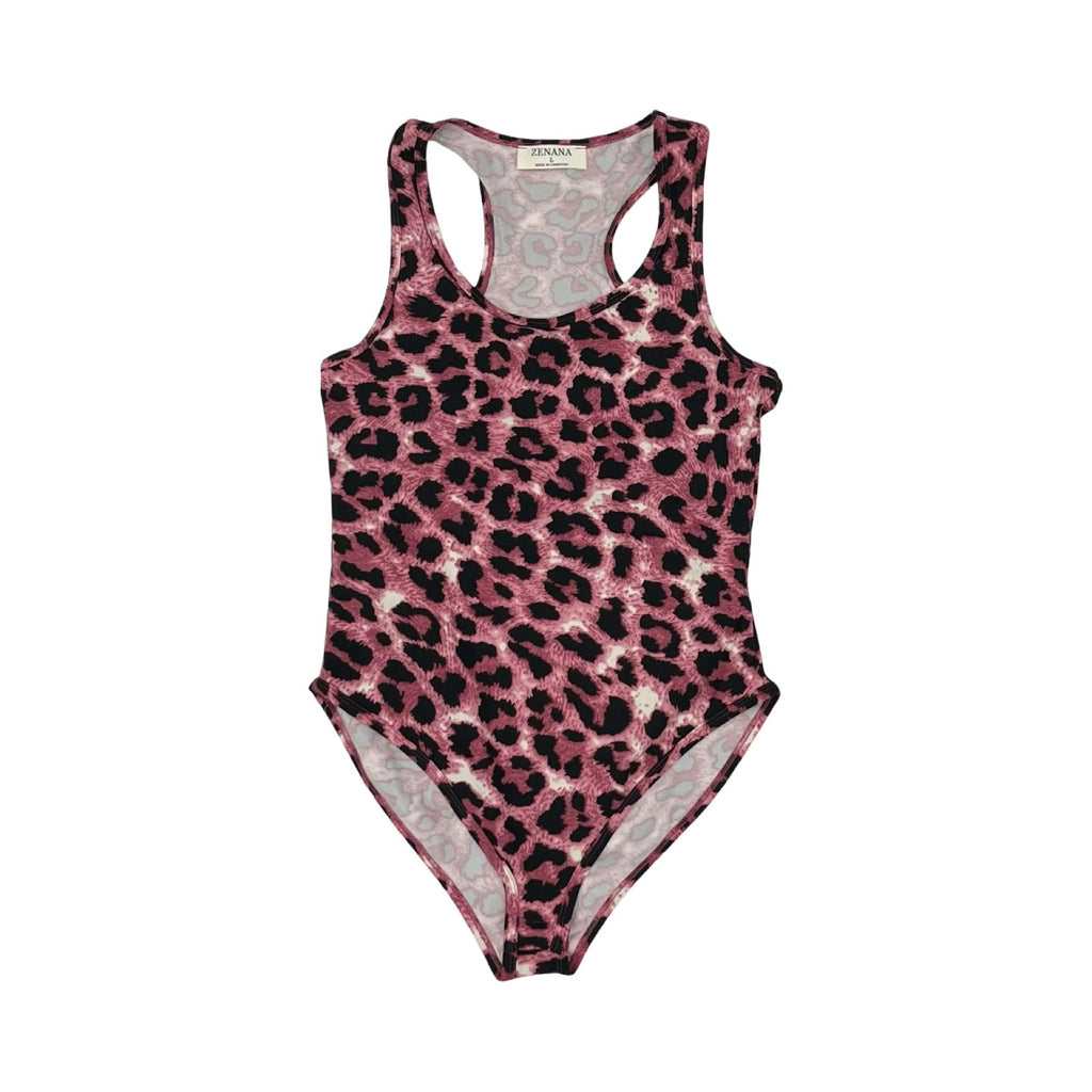Bodysuit By Zenana In Leopard Print, Size:L