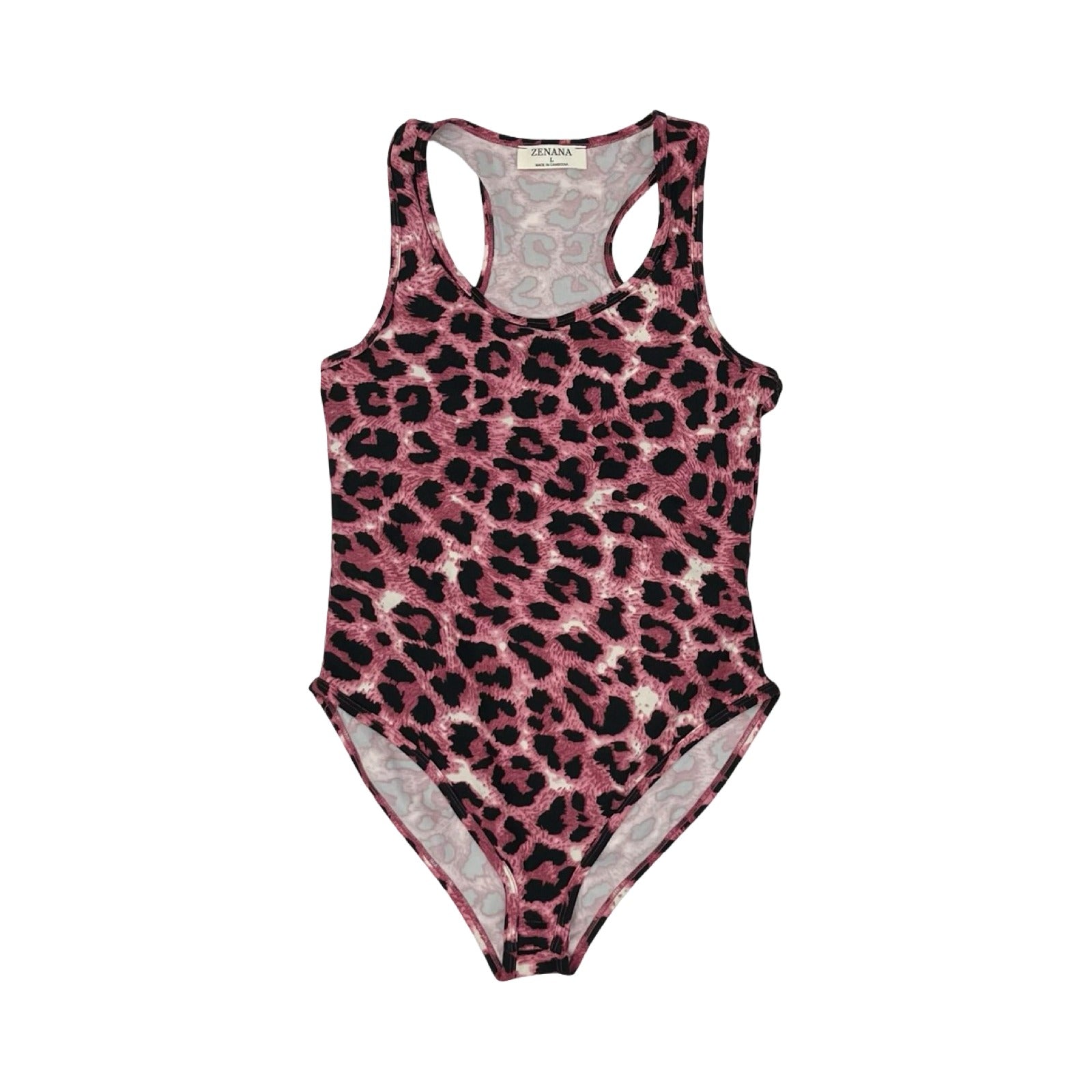 Bodysuit By Zenana In Leopard Print, Size:L