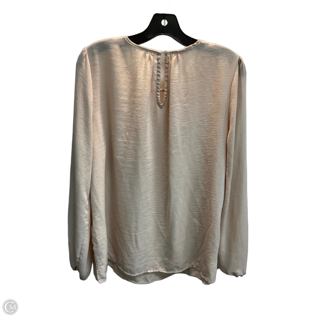 Blouse Long Sleeve By Maurices In Beige, Size: L