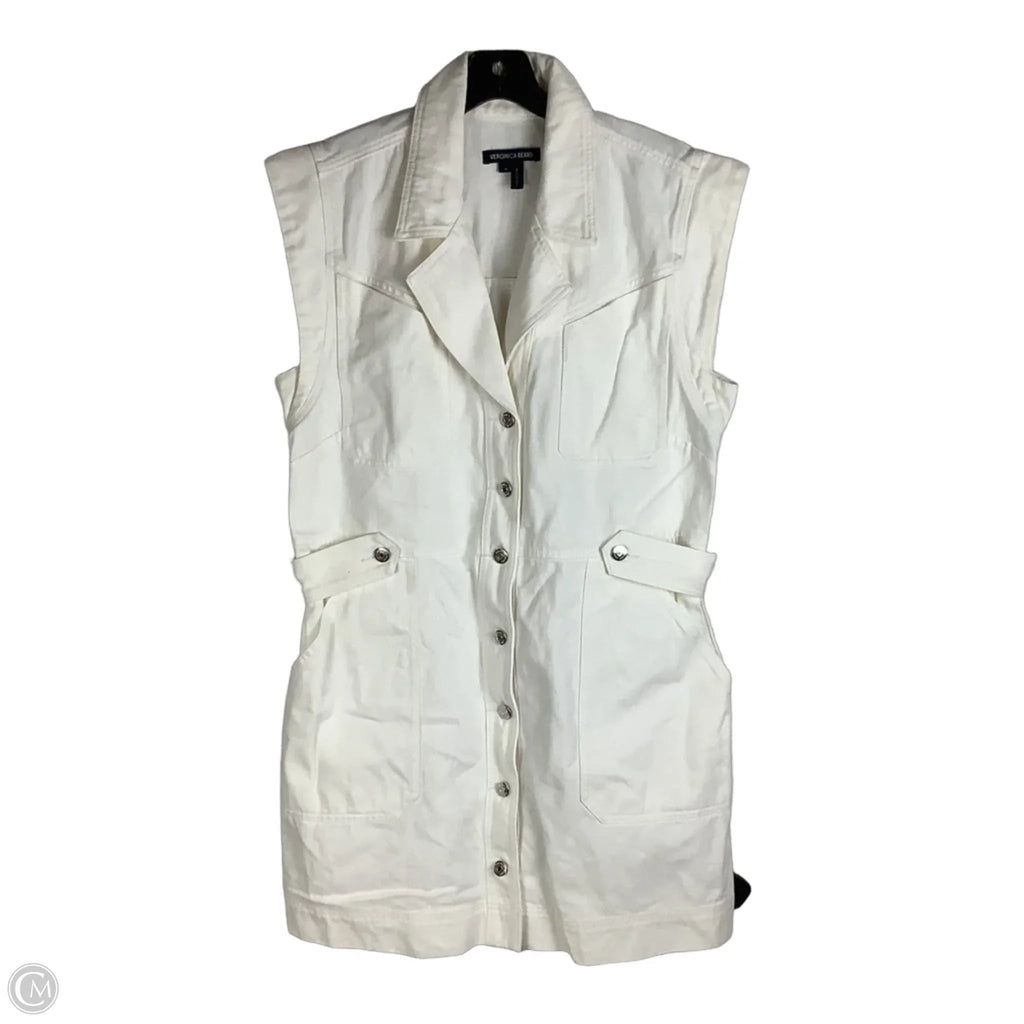 Dress Casual Short By Veronica Beard In White Denim, Size: 14