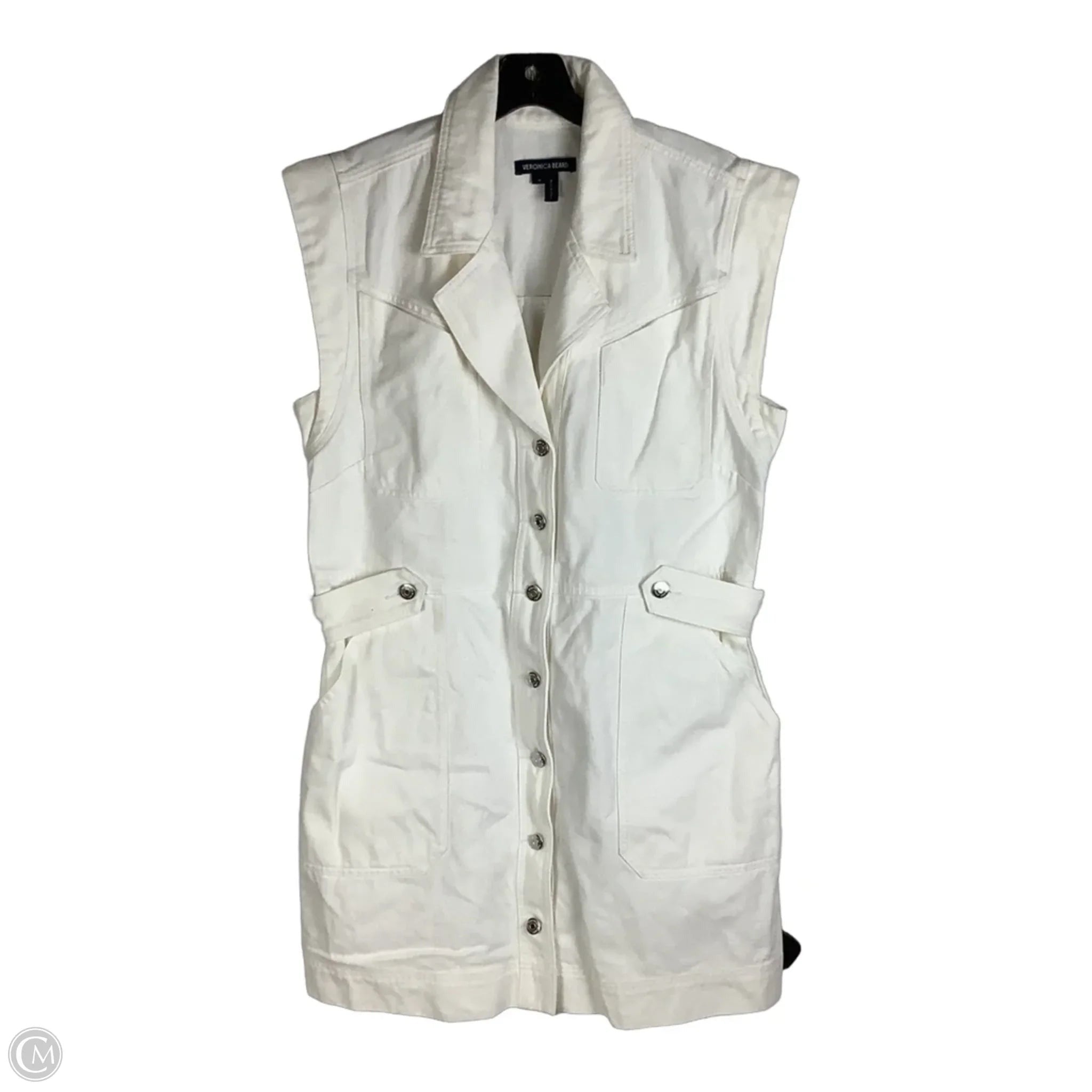 Dress Casual Short By Veronica Beard In White Denim, Size: 14