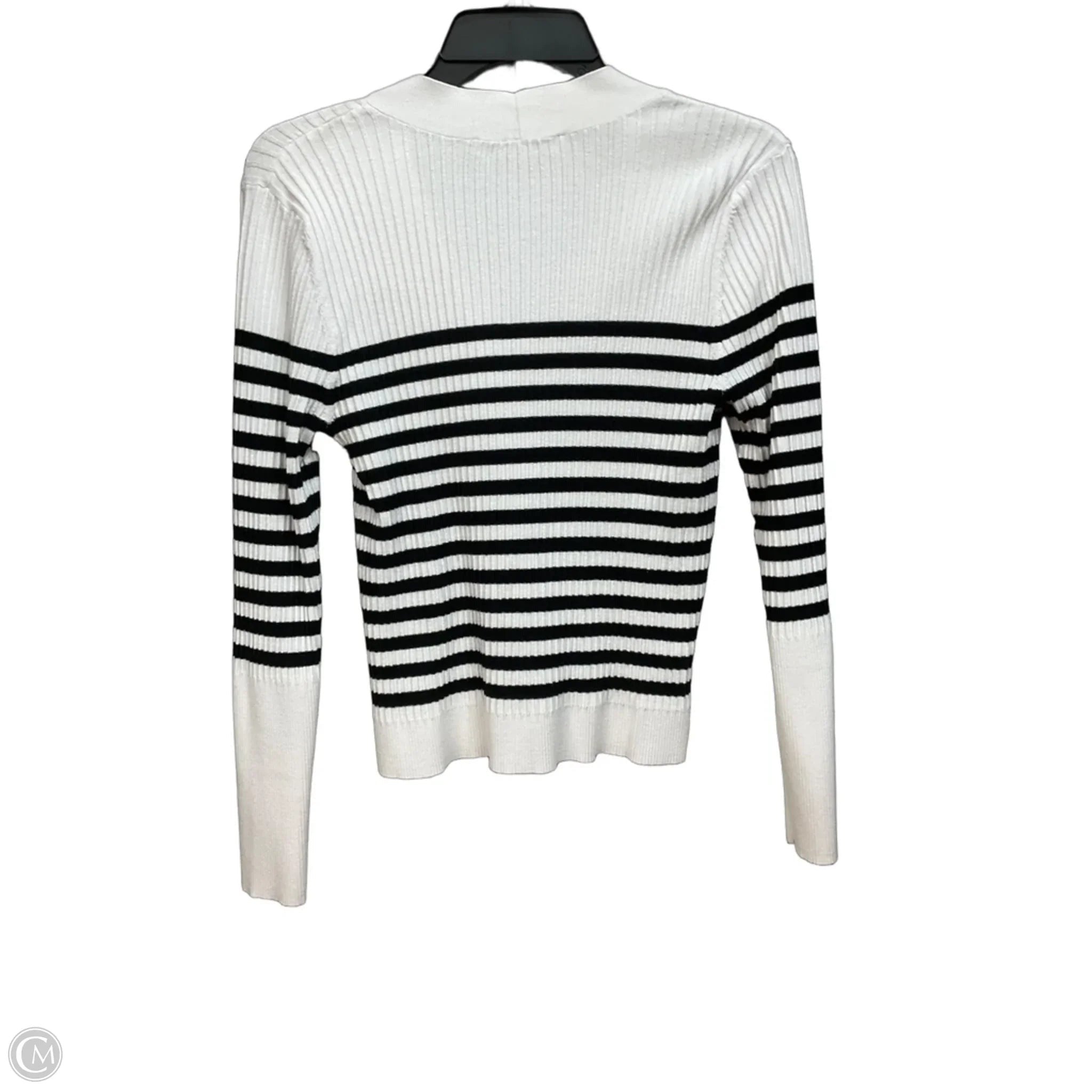 Cardigan By Loft In Striped Pattern, Size: M