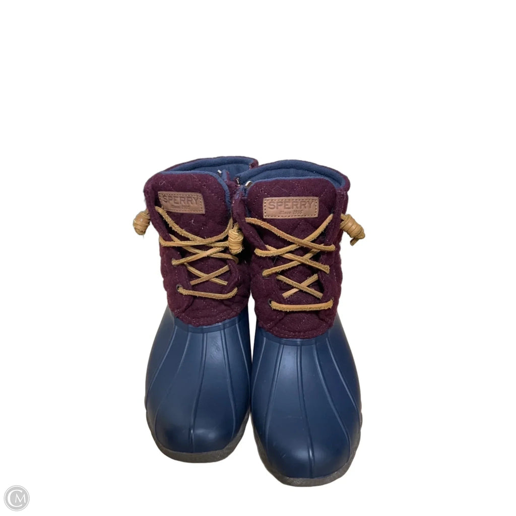 Boots Hiking By Sperry In Blue & Red, Size: 7