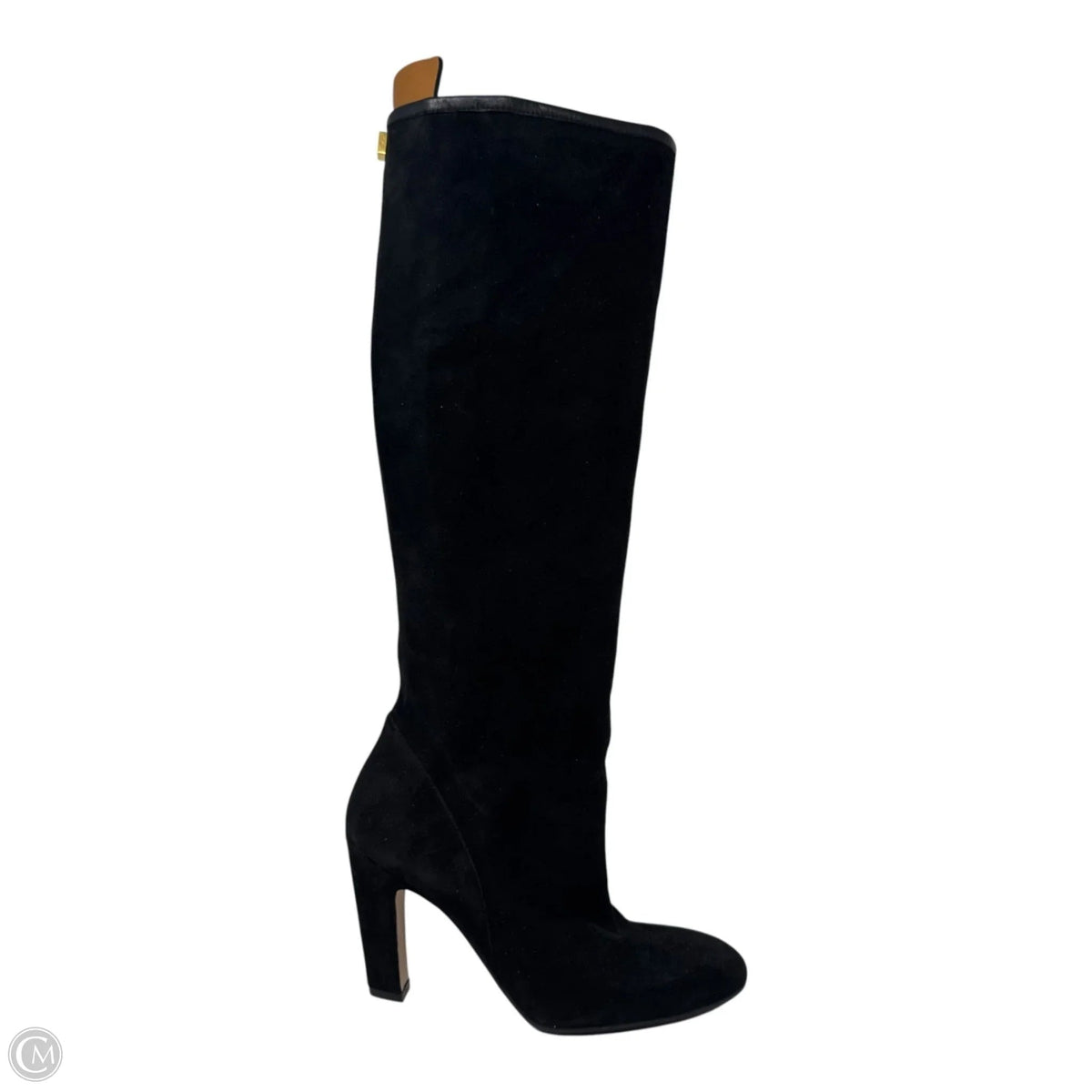 Suede Boots Designer By Stuart Weitzman In Black, Size: 7.5