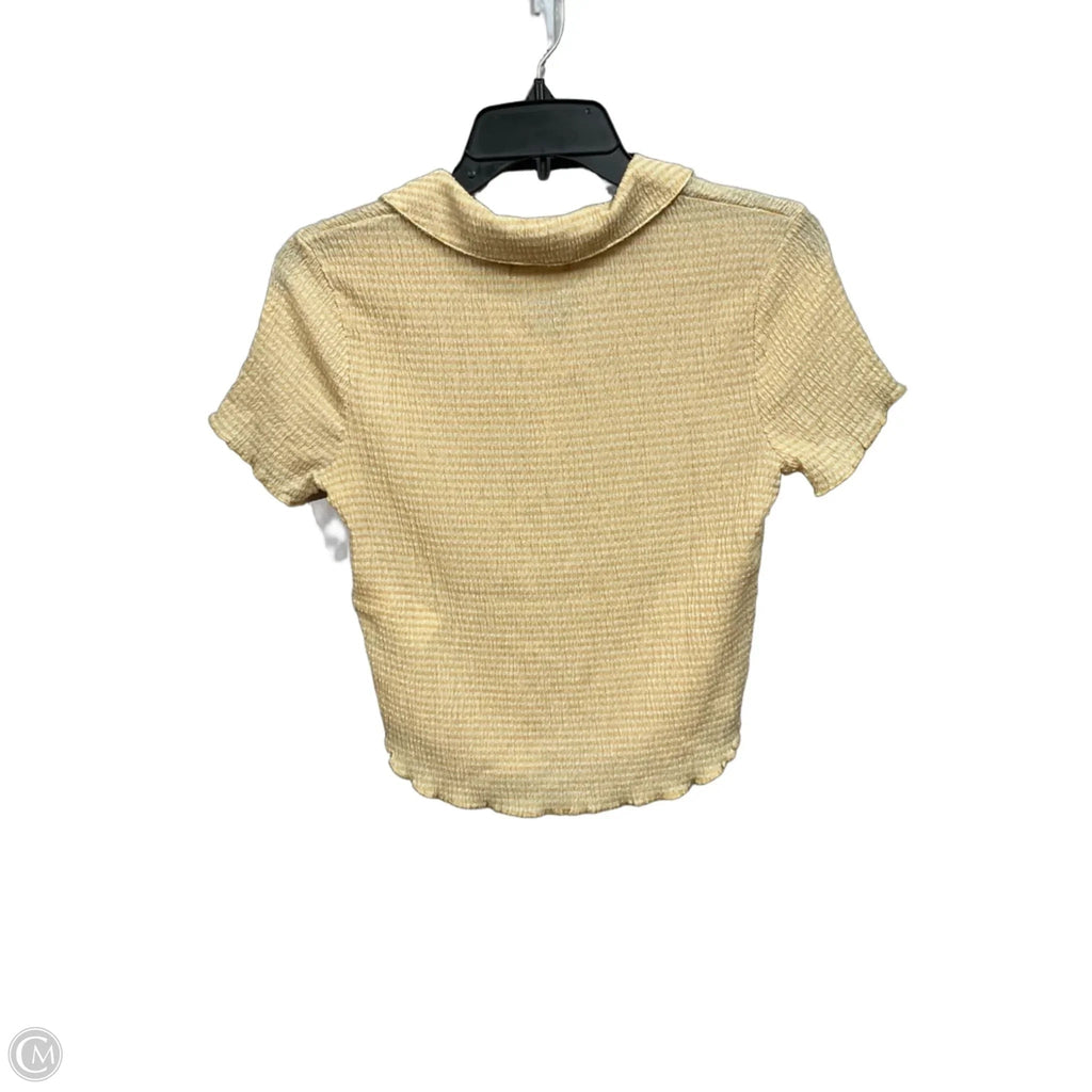 Top Short Sleeve By Madewell In Yellow, Size: Xs