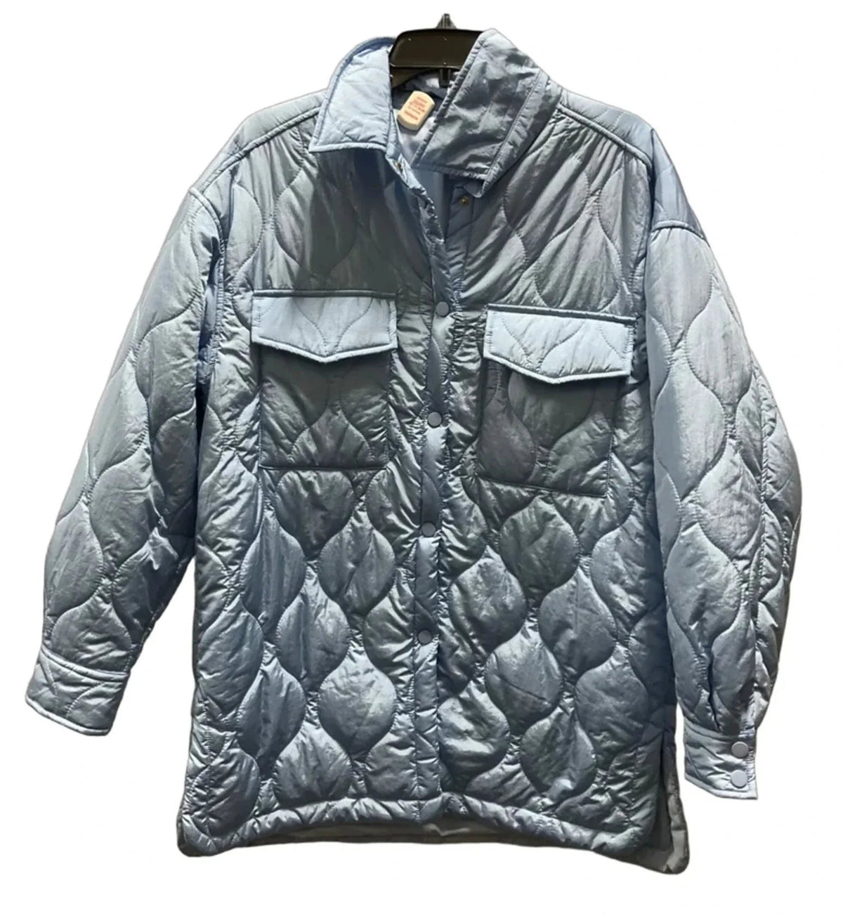 Jacket Puffer & Quilted By Grace + Karma In Blue, Size: M