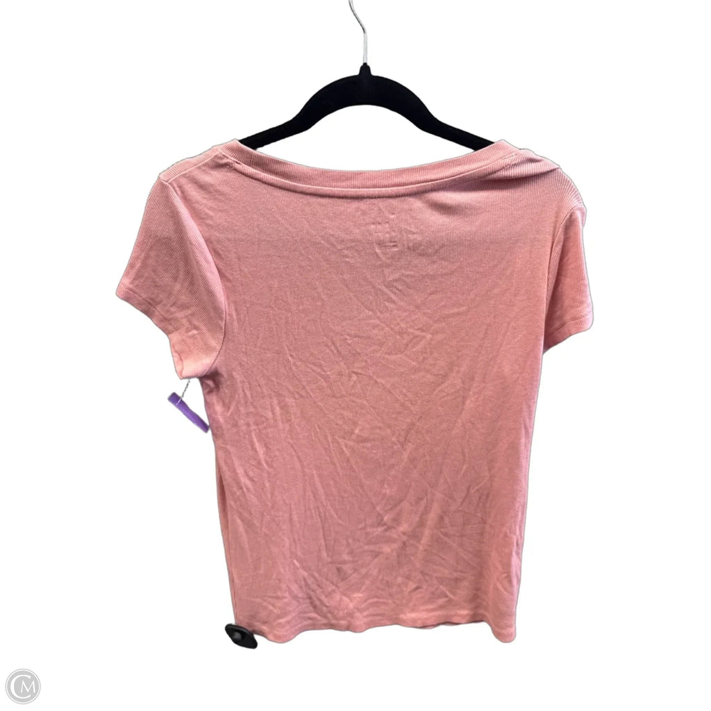 Top Short Sleeve Basic By A New Day In Pink, Size: L