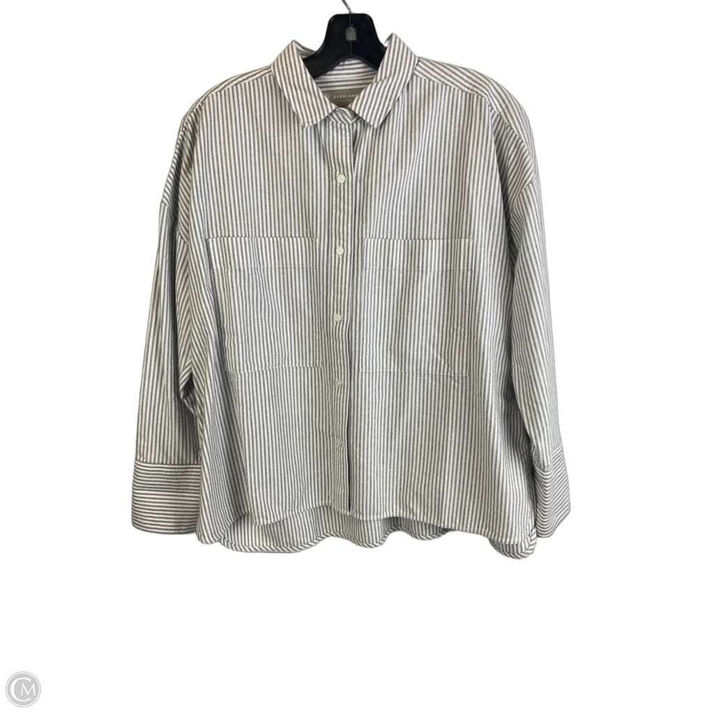 Top Long Sleeve By Everlane In Striped Pattern, Size: S