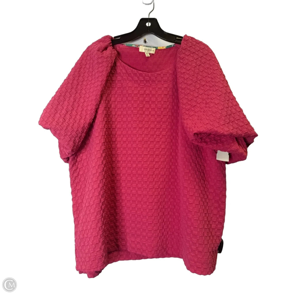 Top Short Sleeve By Umgee In Pink, Size: 1x