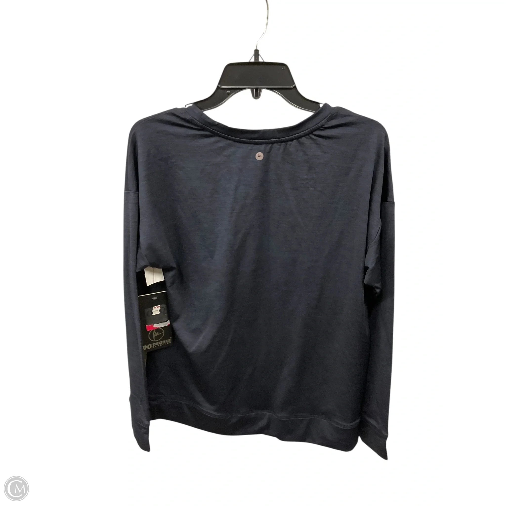 Athletic Top Long Sleeve Crewneck By 90 Degrees By Reflex In Grey, Size: M