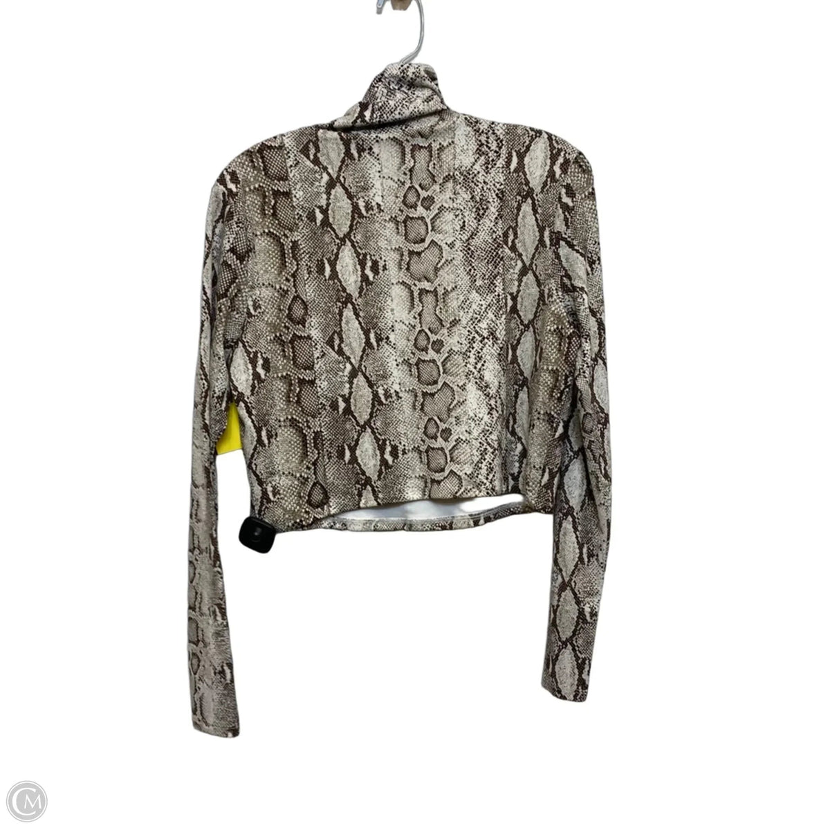 Top Long Sleeve By Nakedwardrobe In Snakeskin Print, Size: 1x