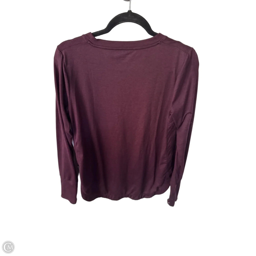 Athletic Top Long Sleeve Crewneck By Athleta In Maroon, Size: M