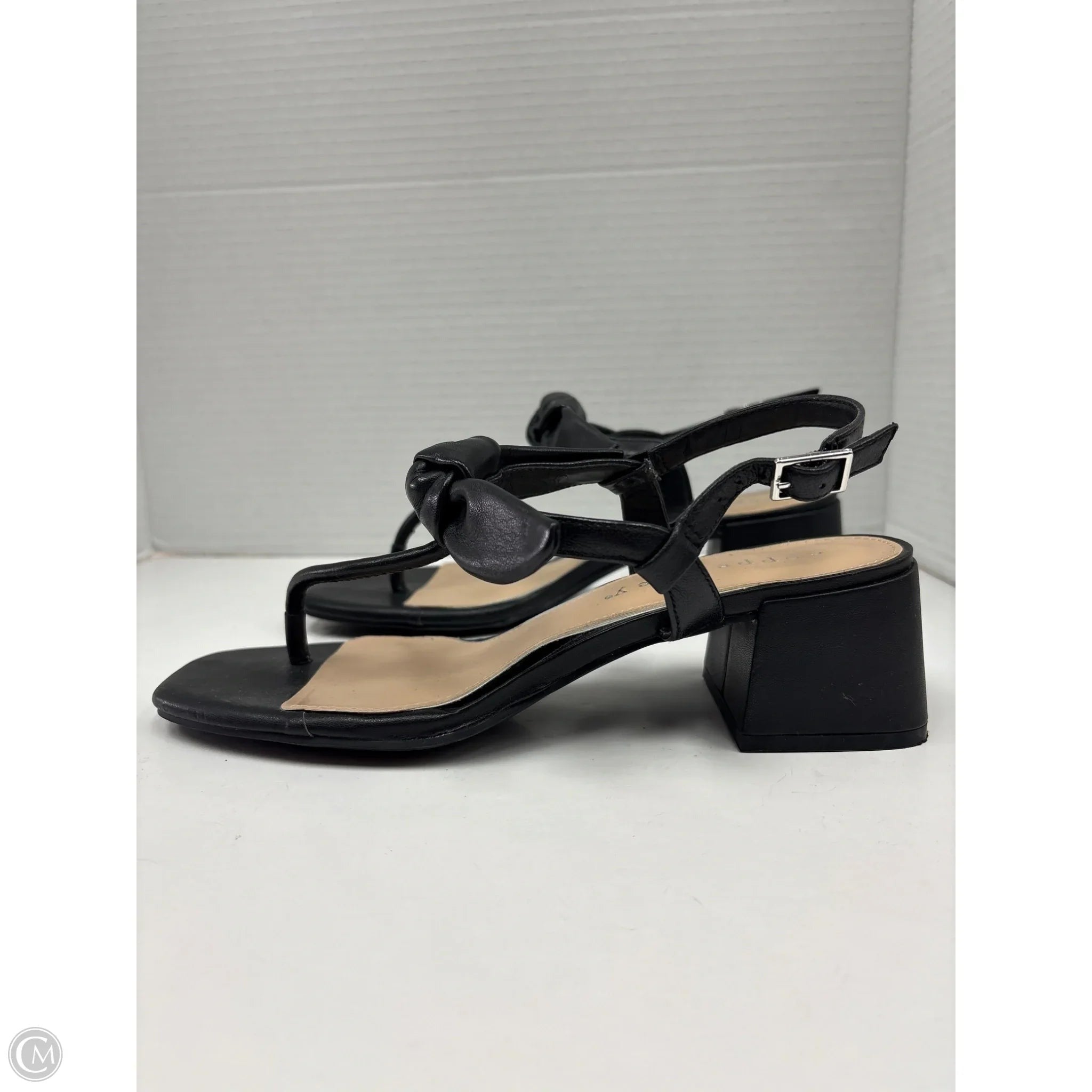 Sandals Heels Block By Copper Key In Black, Size: 8
