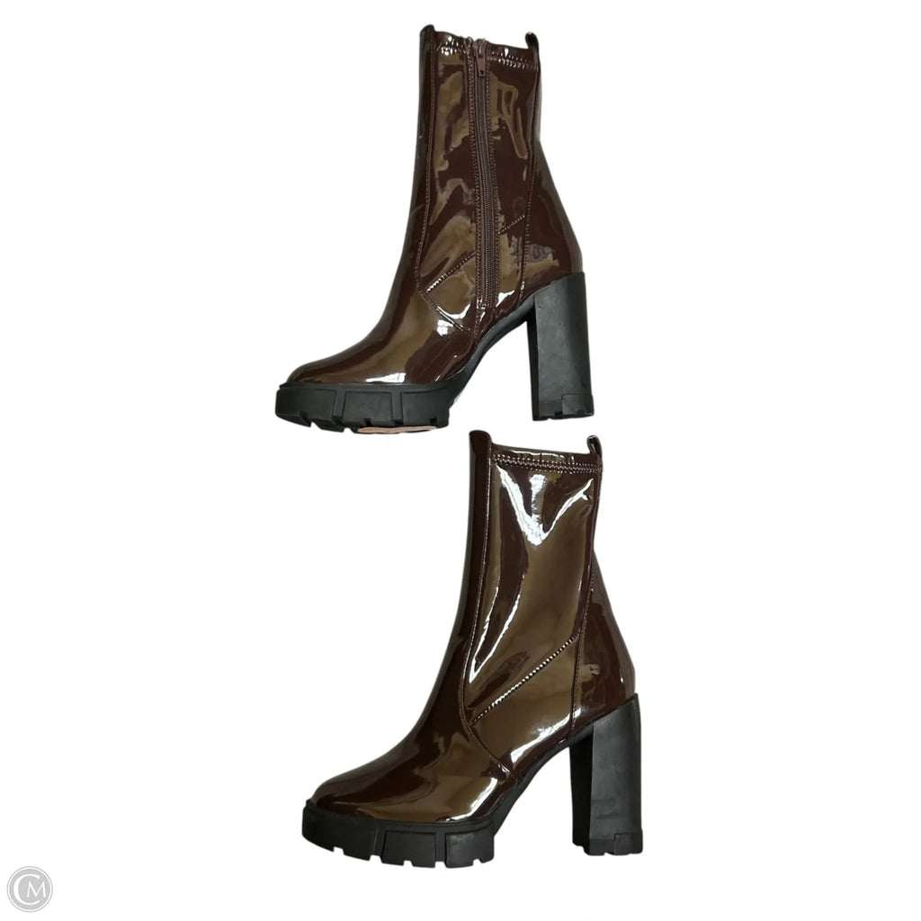 Boots Mid-calf Heels By Aldo In Brown, Size: 8.5