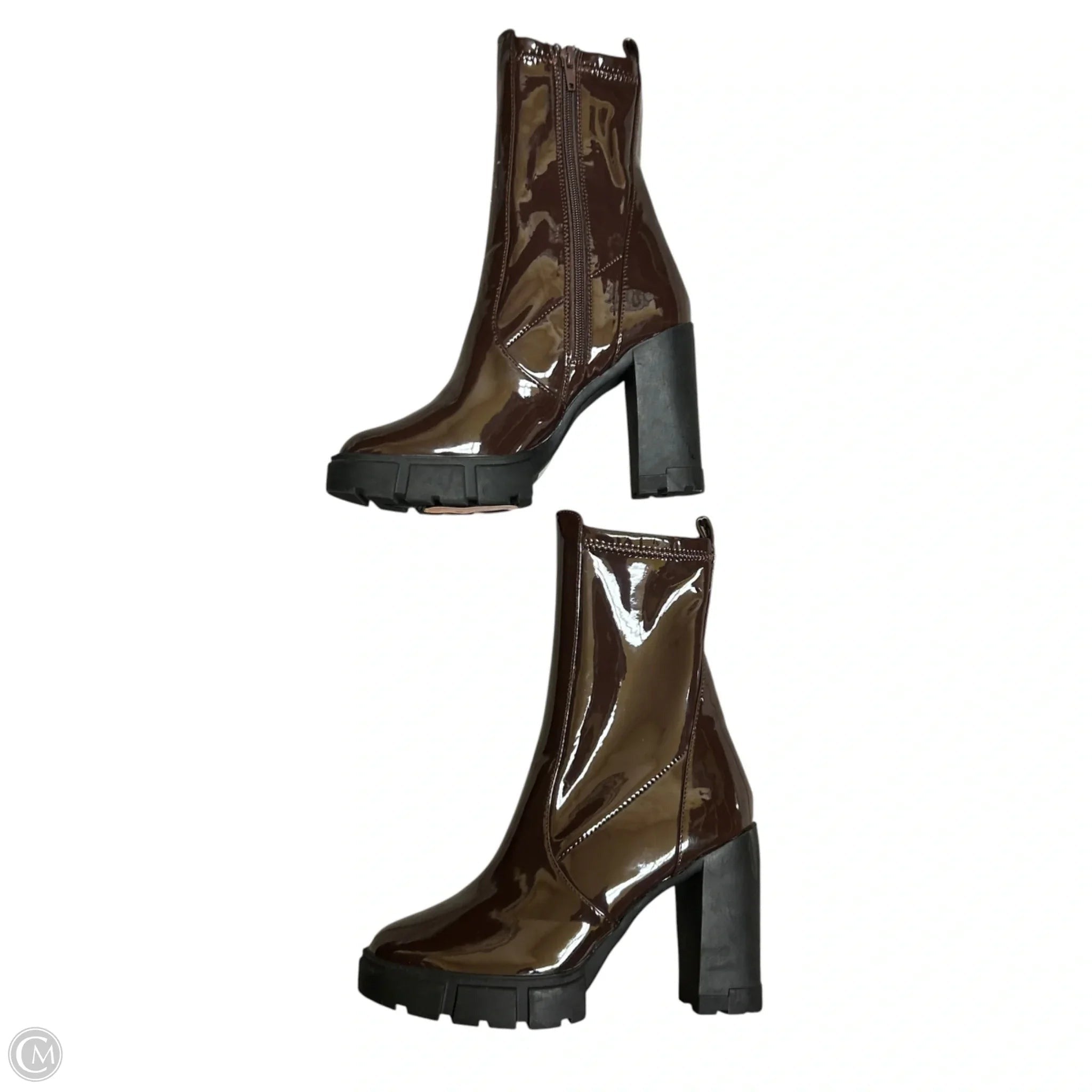 Boots Mid-calf Heels By Aldo In Brown, Size: 8.5