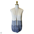 Vest Other By Chicos In Blue & Cream, Size: S