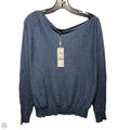 Off Shoulder Knit Top Long Sleeve By Minnie Rose In Blue, Size: S