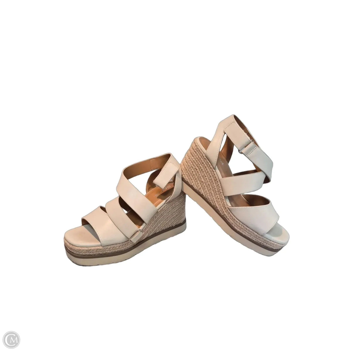 Sandals Heels Block By Soda In Tan, Size: 6