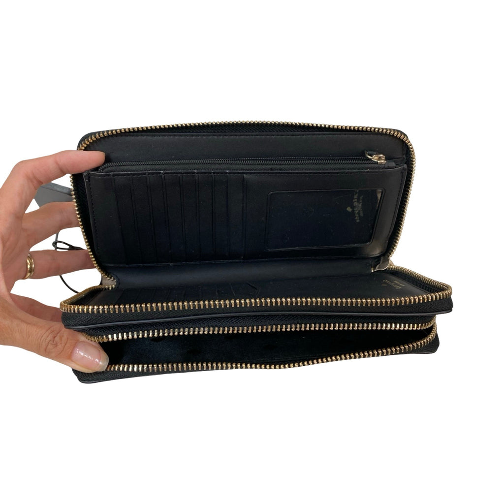 Wallet Designer By Kate Spade In Black & Tan, Size:Large