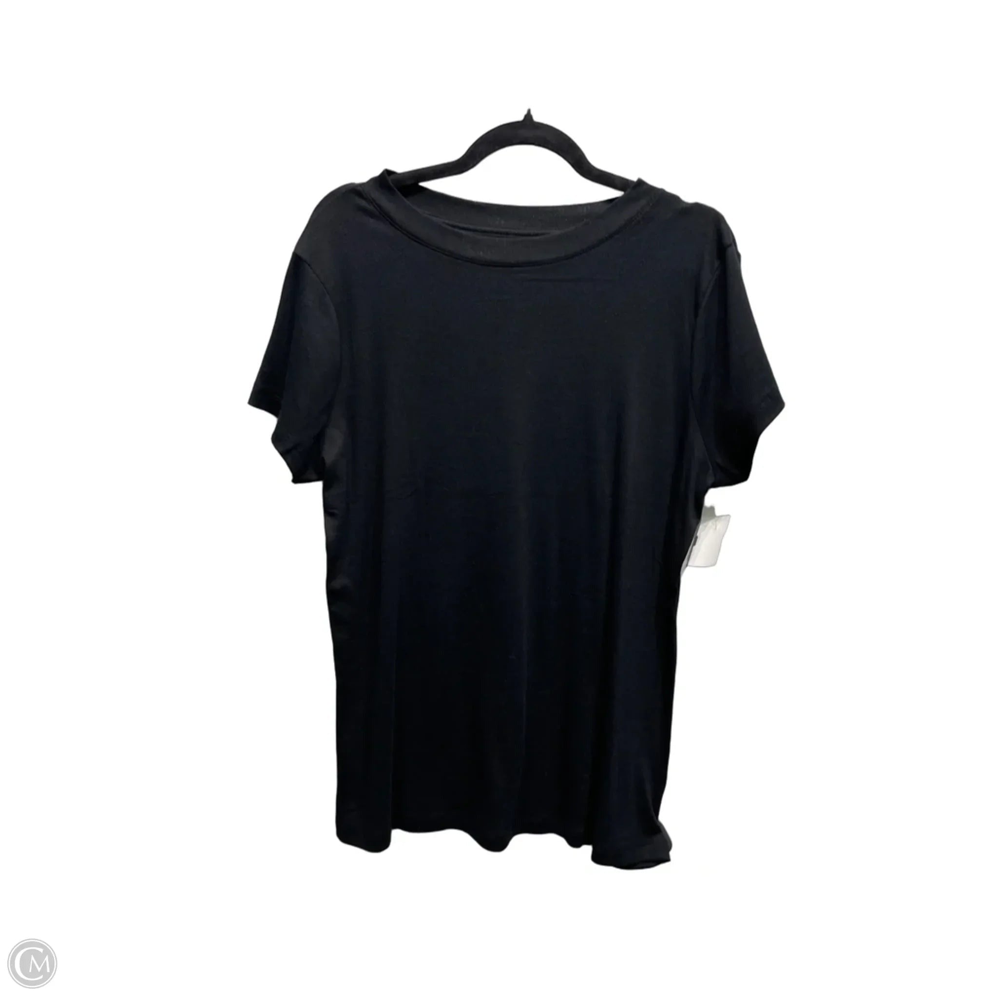 Top Short Sleeve Basic By A New Day In Black, Size: Xxl