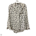 Blouse Long Sleeve By Velvet Heart In Black & White, Size: L