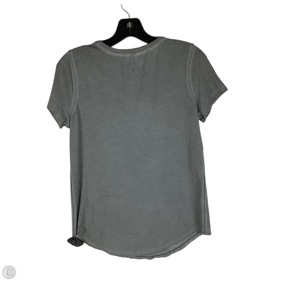 Athletic Top Short Sleeve By Lululemon In Grey, Size: 4