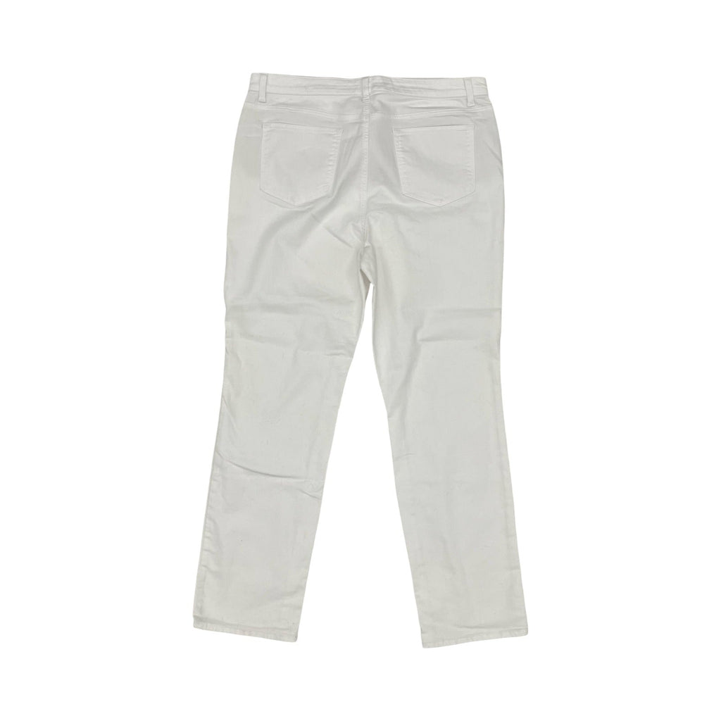 Jeans Straight By Talbots In White Denim, Size:16