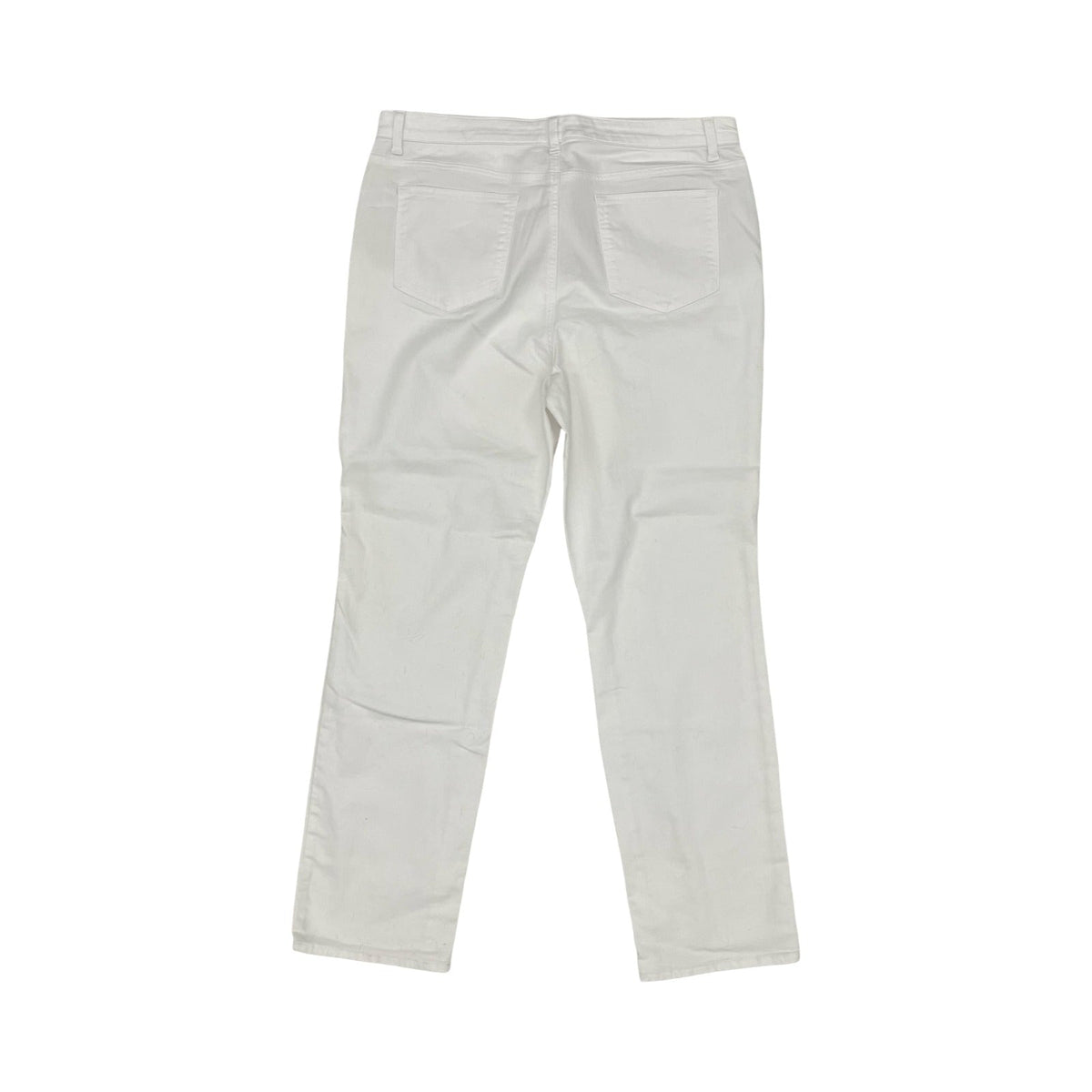 Jeans Straight By Talbots In White Denim, Size:16