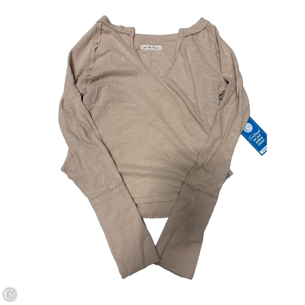 Top Long Sleeve Basic By Free People In Tan, Size: M