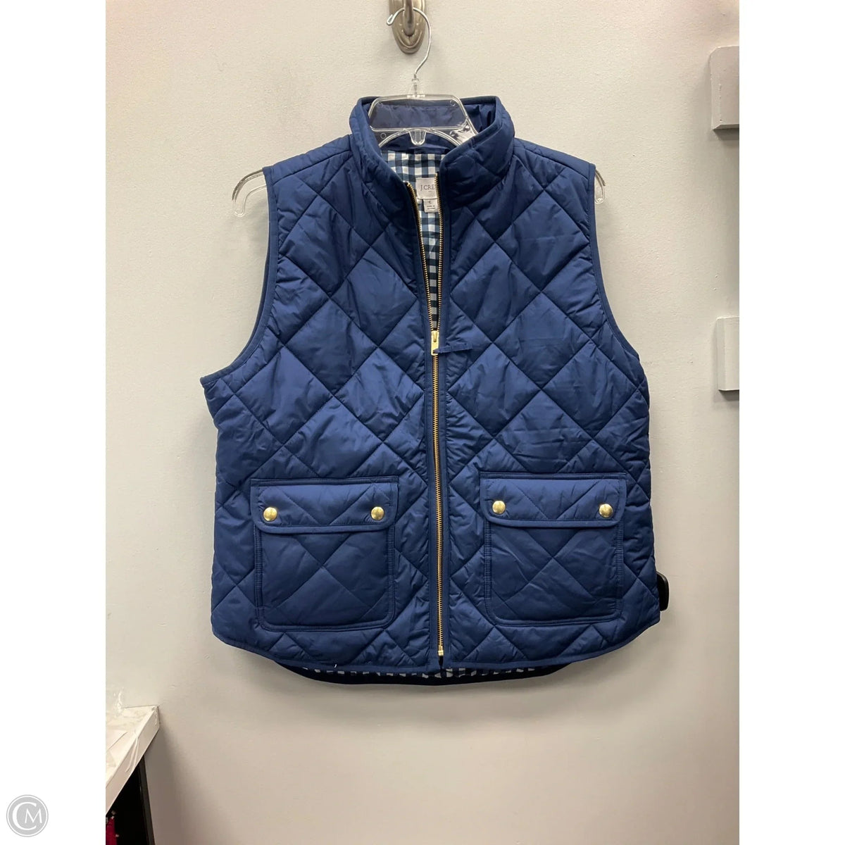 Vest Puffer & Quilted By J. Crew In Blue, Size: L