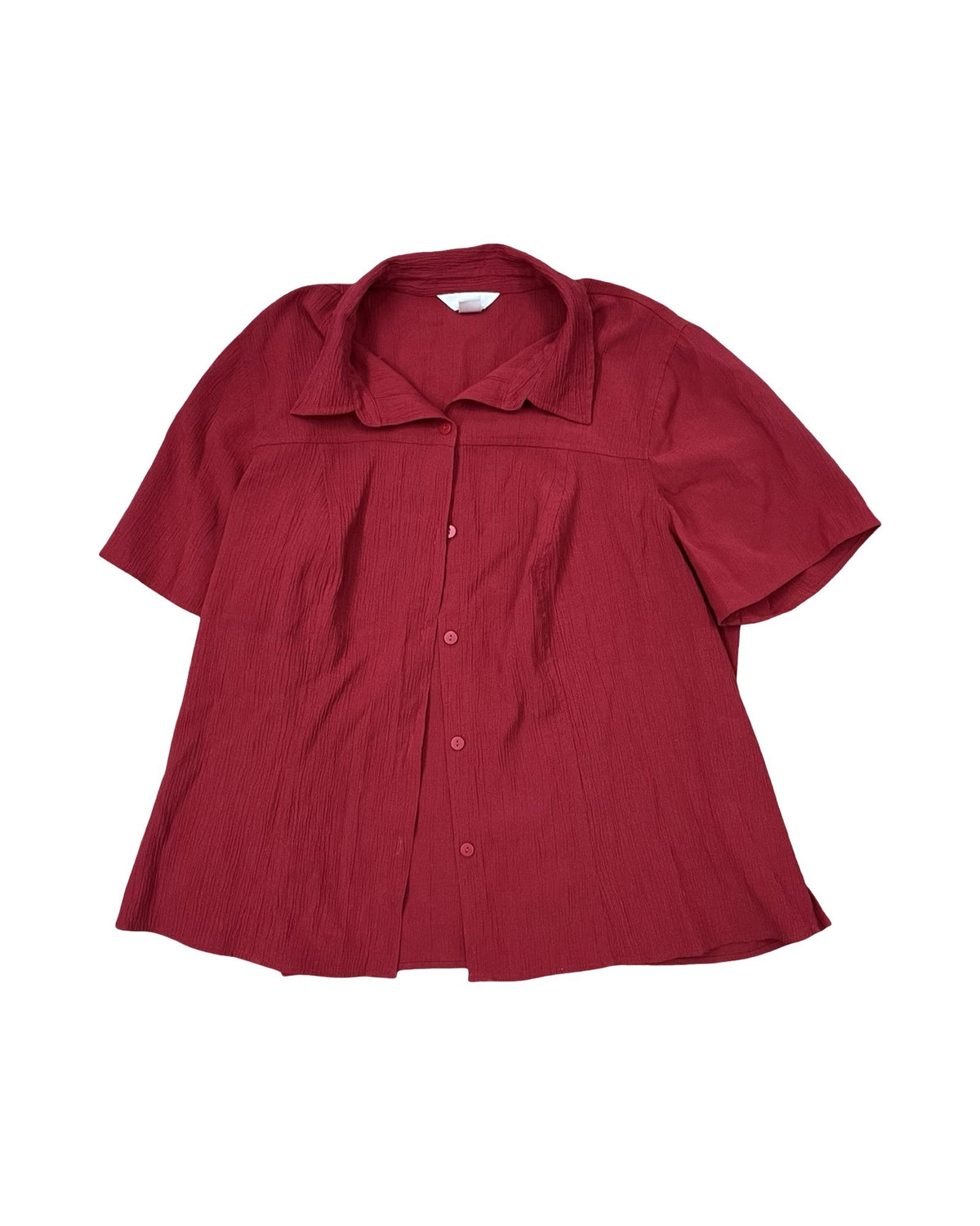Blouse Ss By Cj Banks In Red, Size:1X