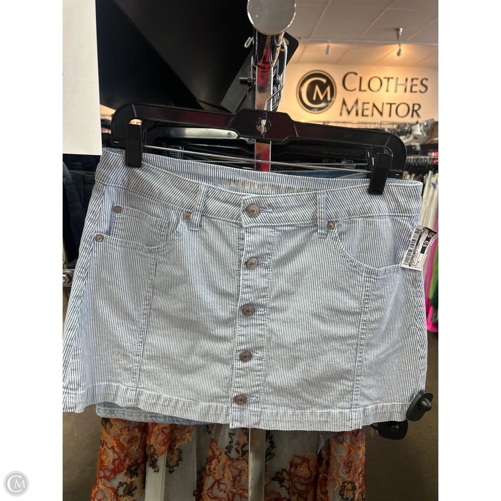 Skirt Mini & Short By American Eagle In Blue & White, Size: 6