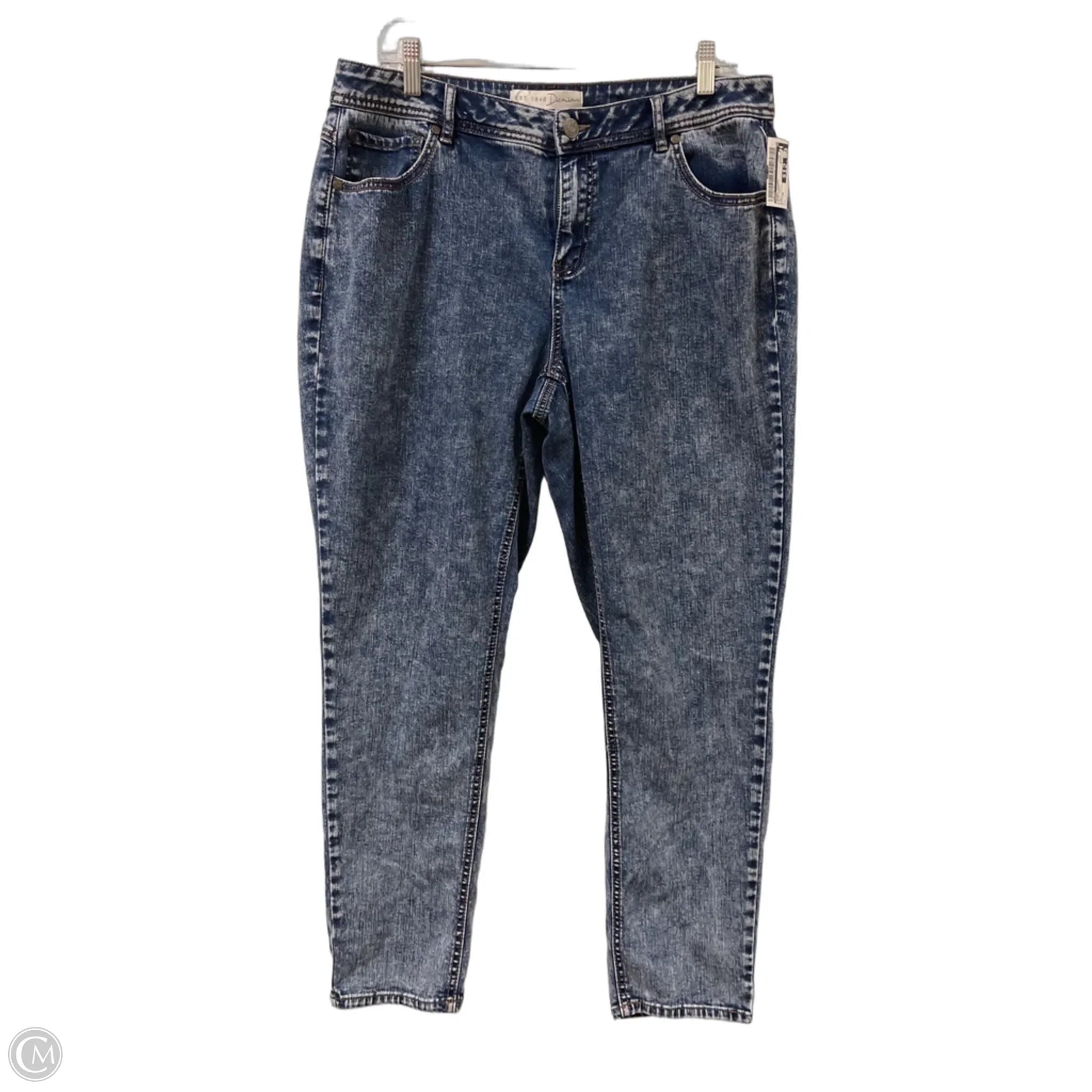Jeans Skinny By Cato In Blue Denim, Size: 16