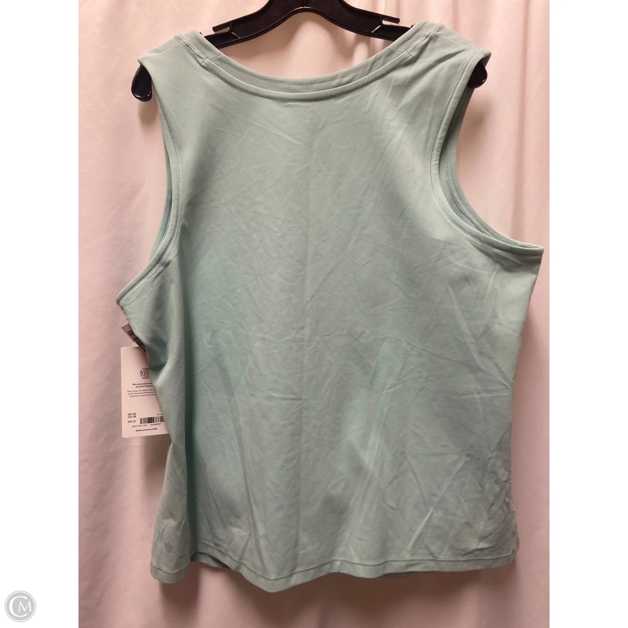 Athletic Top Short Sleeve By Athleta In Green, Size: 3x