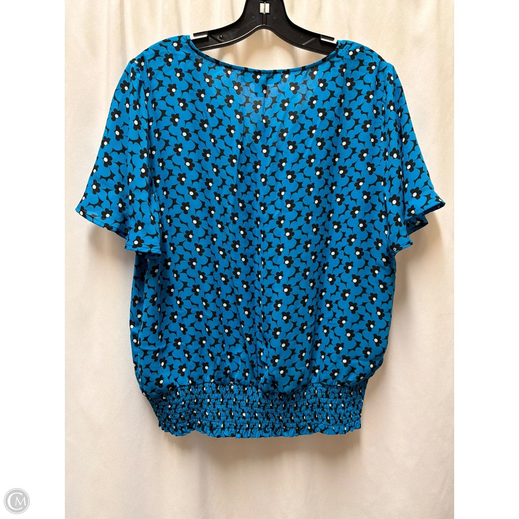 Top Short Sleeve By Michael By Michael Kors In Blue, Size: L