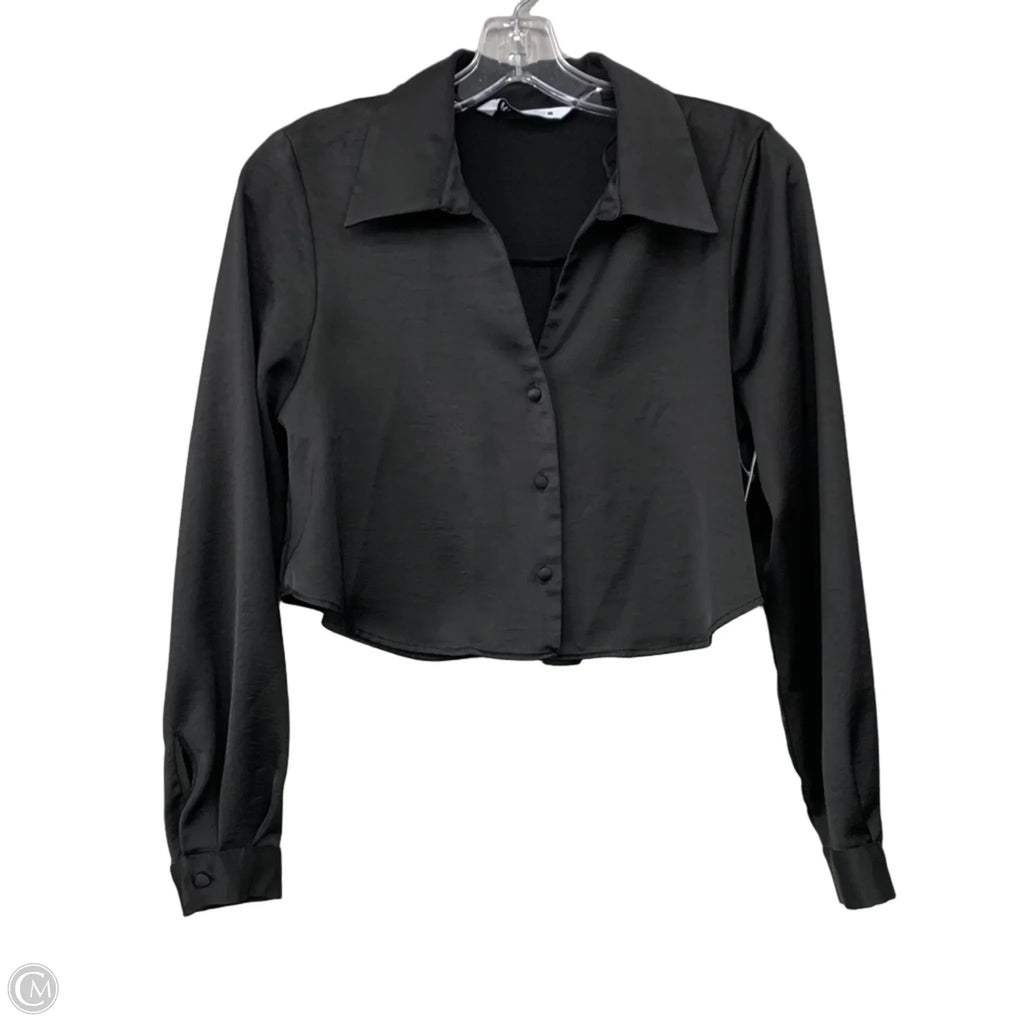 Blouse Long Sleeve By Zara In Black, Size: S