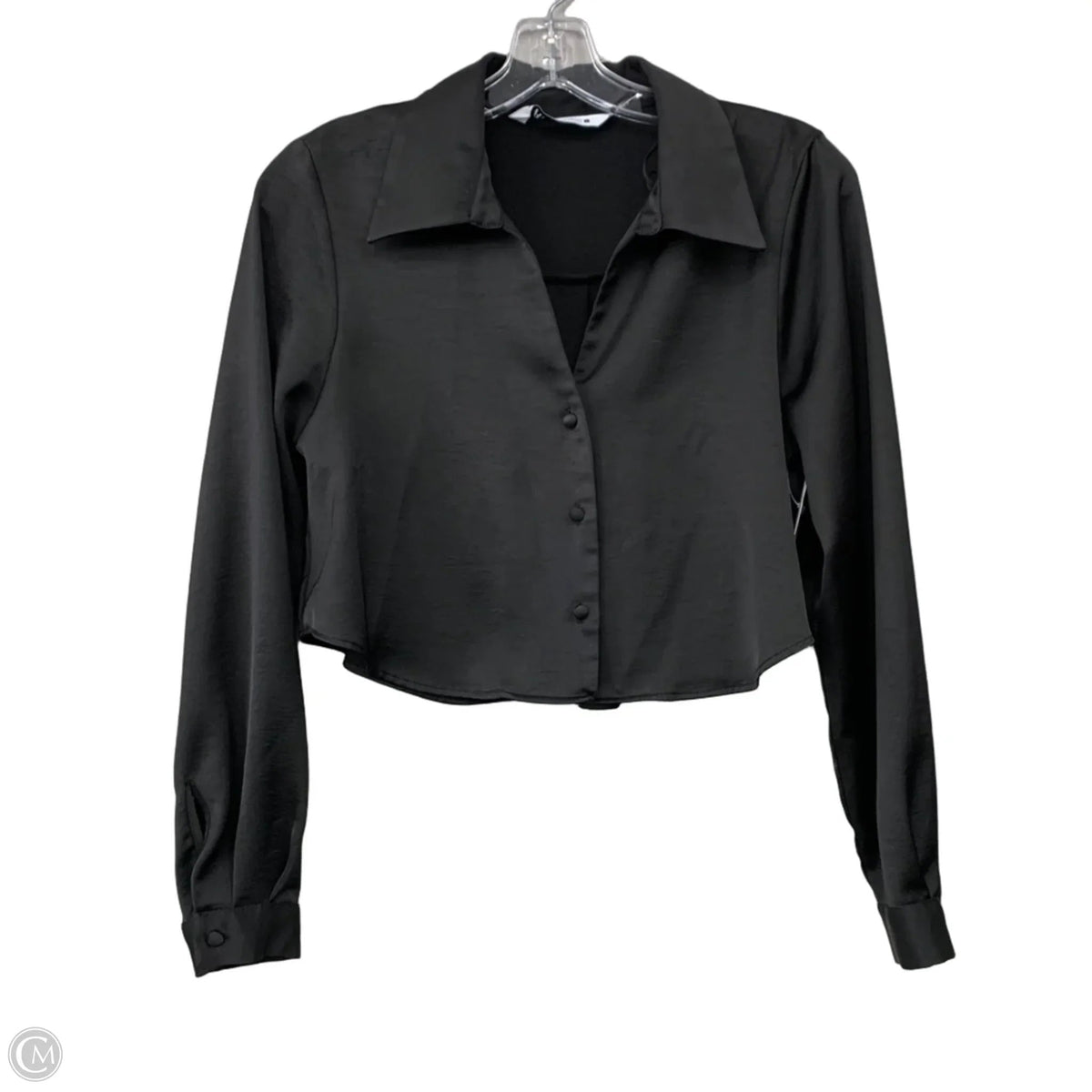 Blouse Long Sleeve By Zara In Black, Size: S