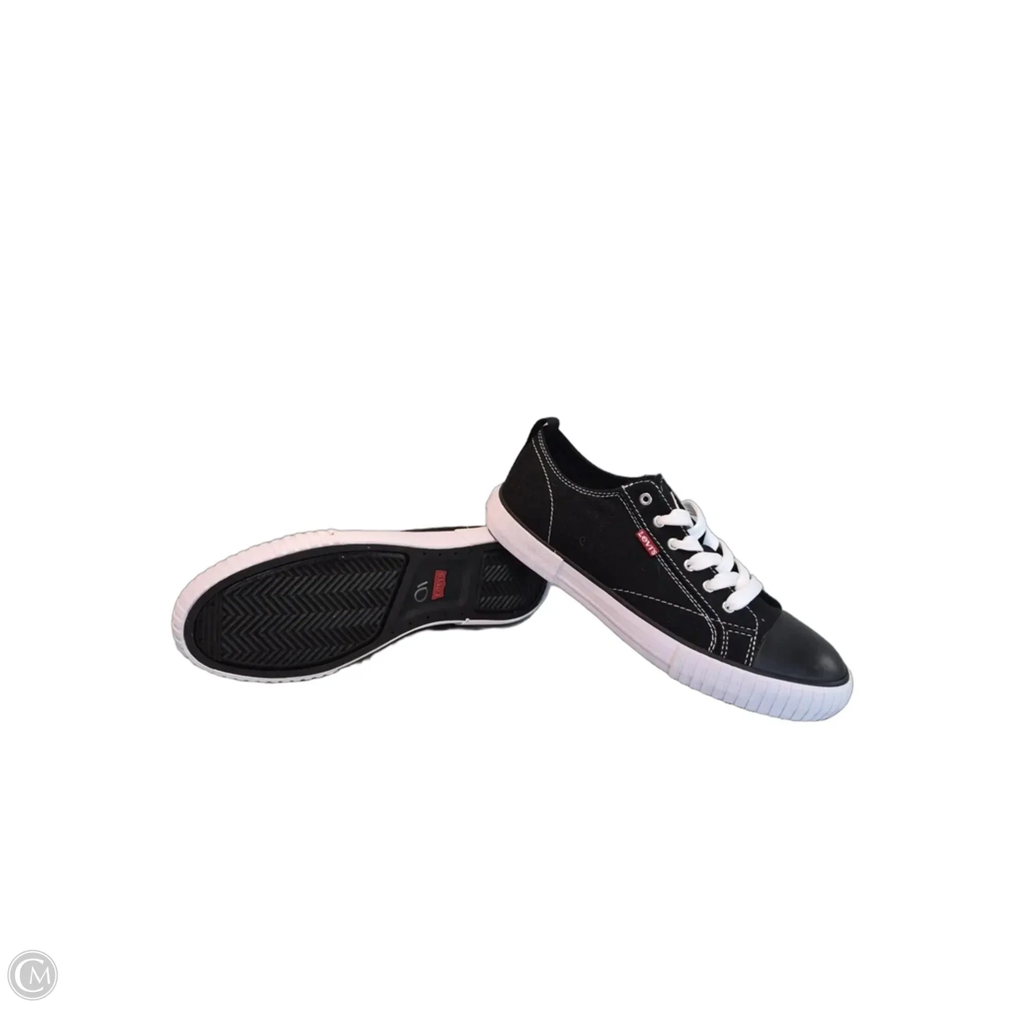 Shoes Sneakers By Levis In Black & White, Size: 7.5