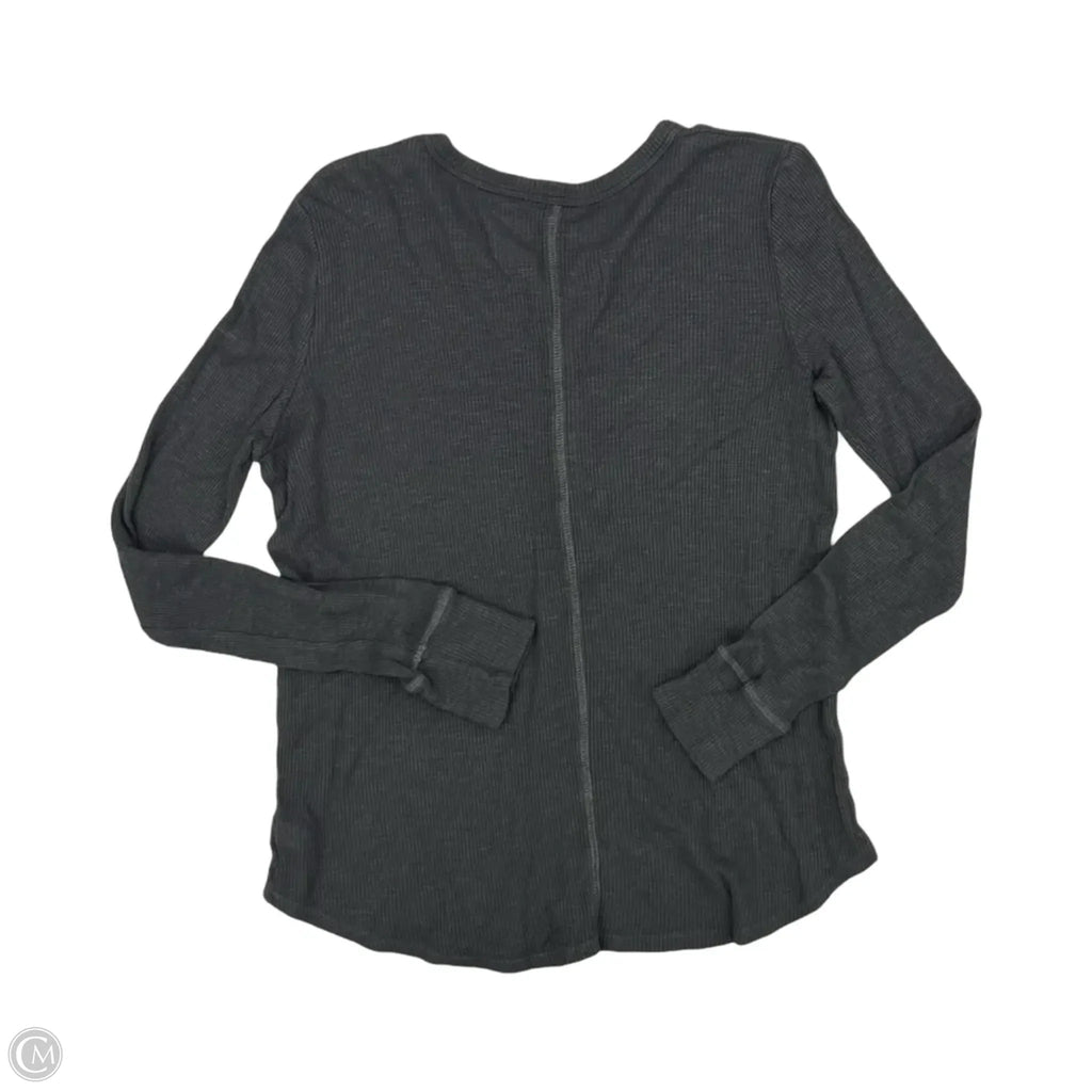 Top Long Sleeve By Aerie In Grey, Size: M