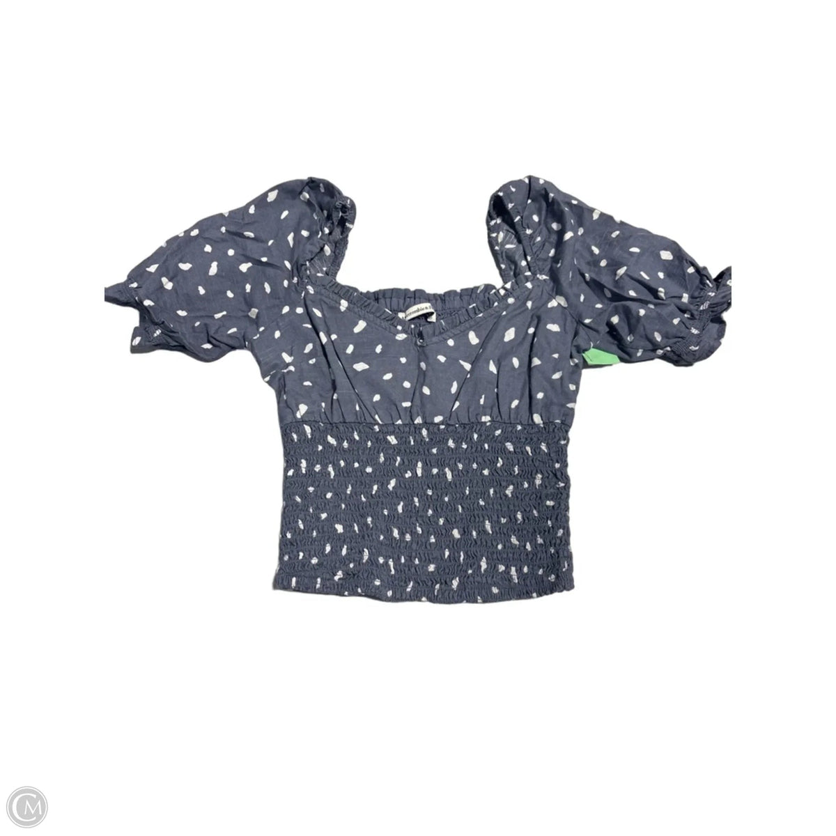 Top Short Sleeve By Abercrombie And Fitch In Blue & White, Size: S